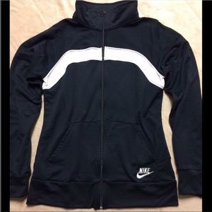 Nike Black and White Sports Zip Jacket